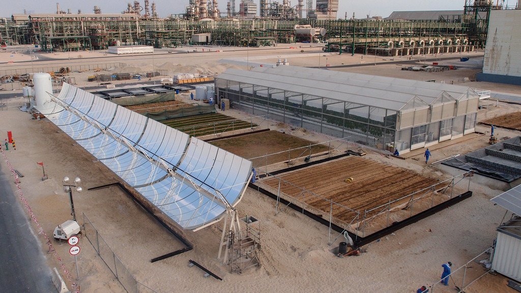 The Sahara Forest Project Pilot Facility in Qatar.